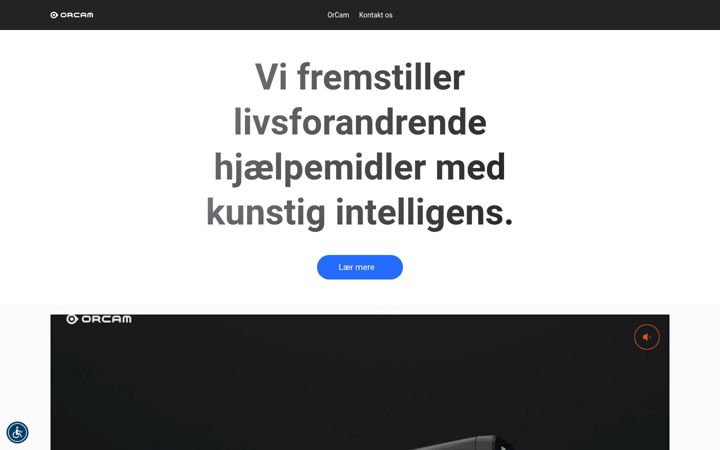 Screenshot of orcam.com