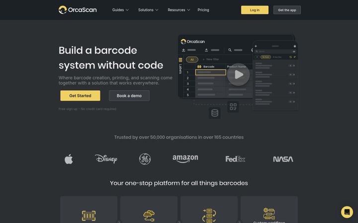 Screenshot of orcascan.com