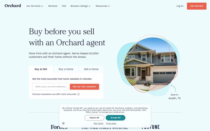 Screenshot of orchard.com