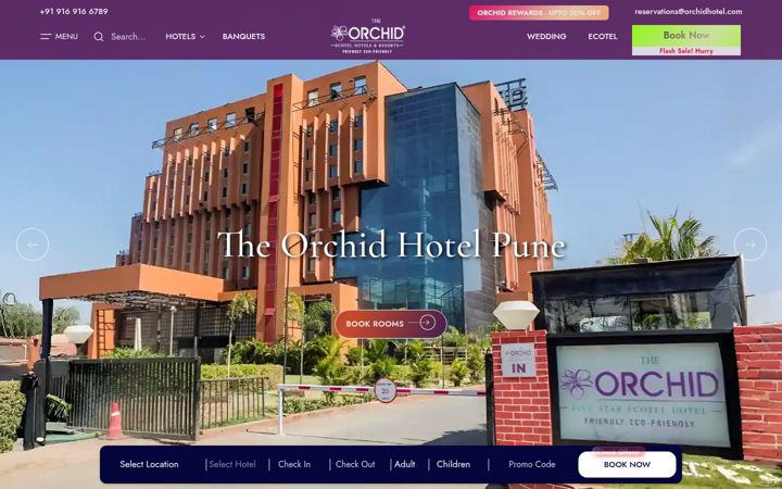 Screenshot of orchidhotel.com