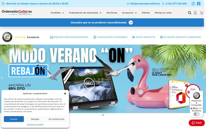 Captura de ecrã de ordenadoroutlet.es