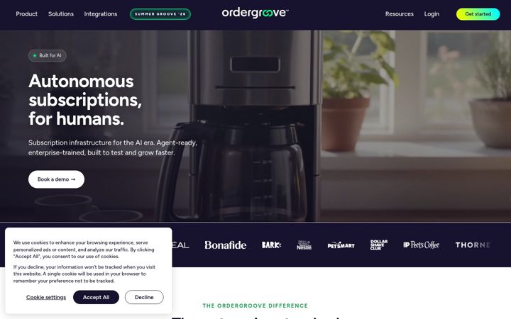 Ekrānuzņēmums no ordergroove.com