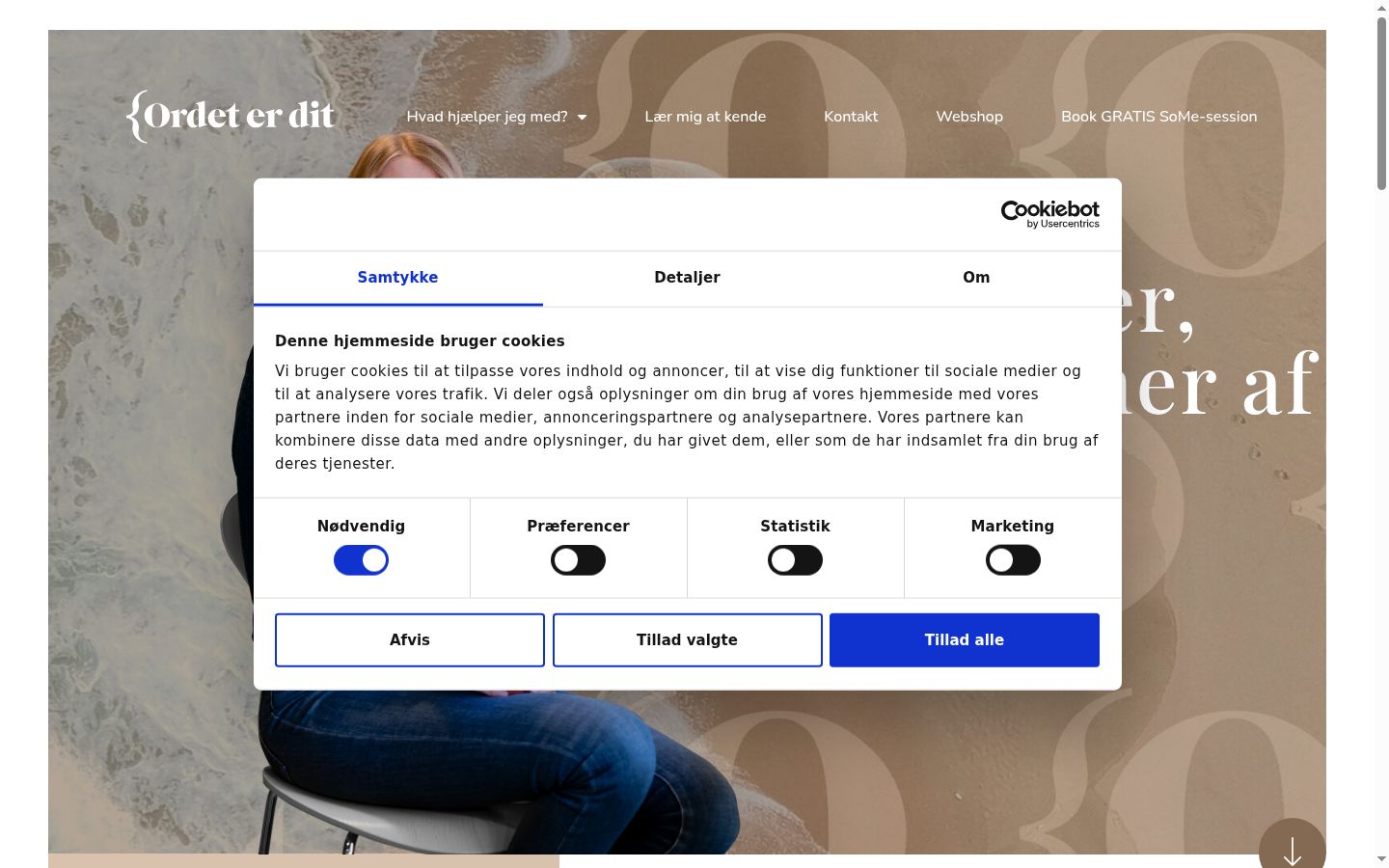 Capture d'écran de la bannière de consentement affichée avant toute interaction