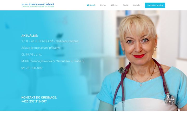 Screenshot of ordinace-kubsova.cz