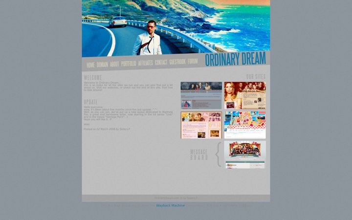 Screenshot stránky ordinarydream.com