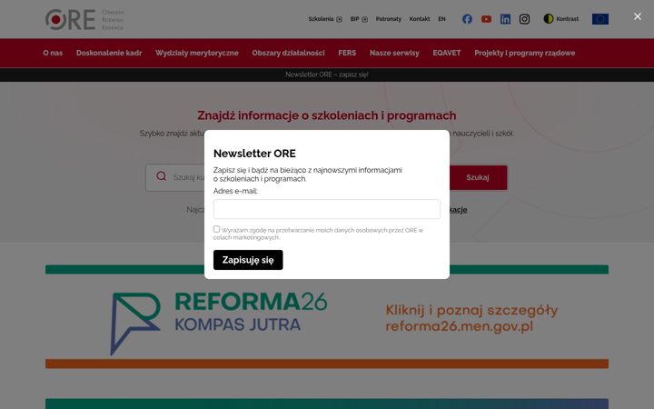 Skærmbillede af ore.edu.pl