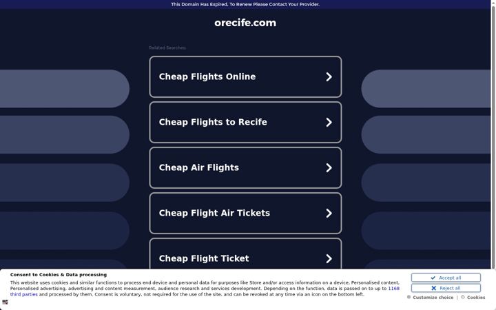 Screenshot of orecife.com