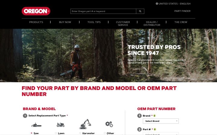 Screenshot of oregonproducts.com