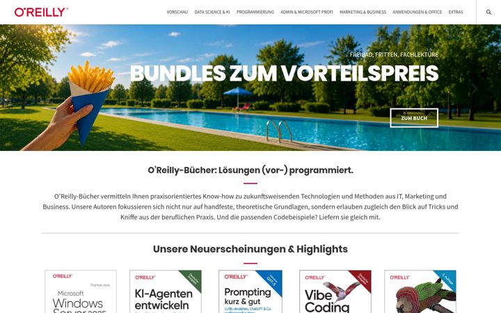 Screenshot of oreilly.de