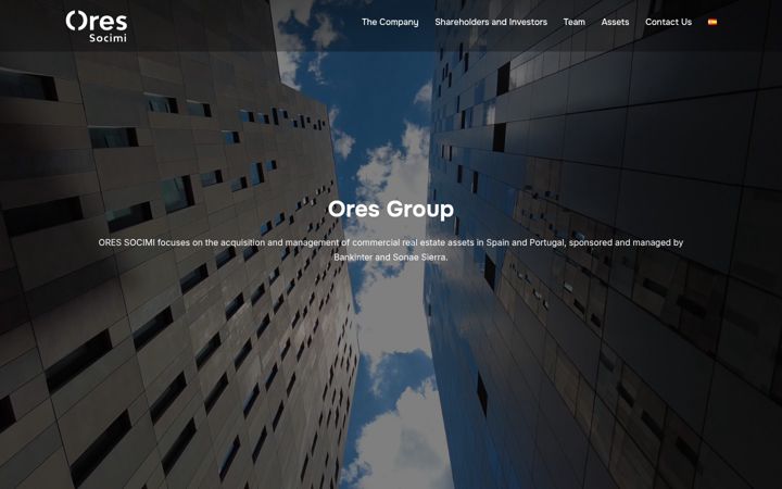 Screenshot of ores-socimi.com