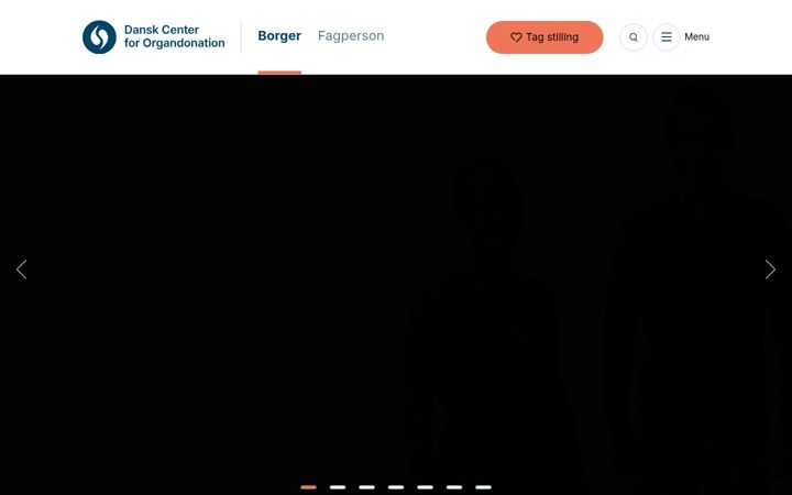 Zrzut ekranu organdonation.dk