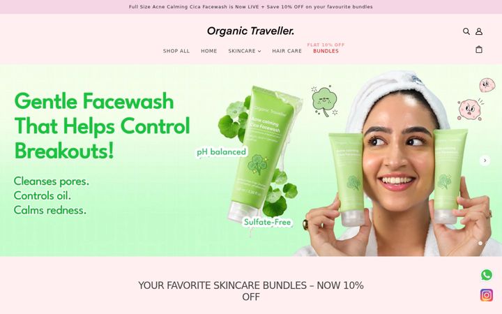 Screenshot of organictraveller.store