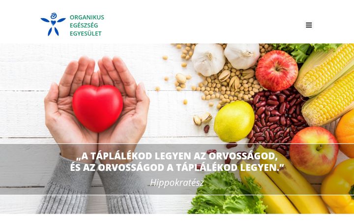 Ekraanipilt saidist organikusegeszsegegyesulet.hu