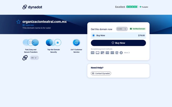 Screenshot di organizacionteatral.com.mx