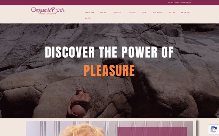 Screenshot of orgasmicbirth.com