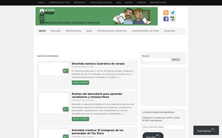 Screenshot of orientacionandujar.es