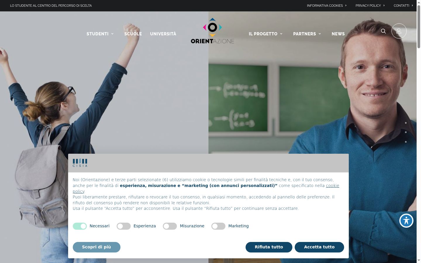 Screenshot tal-banner tal-kunsens muri qabel kwalunkwe interazzjoni