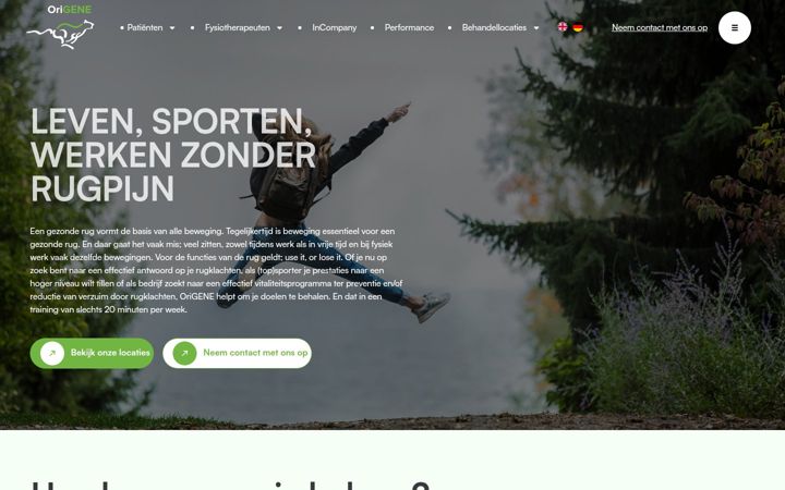 Screenshot του origene.nl