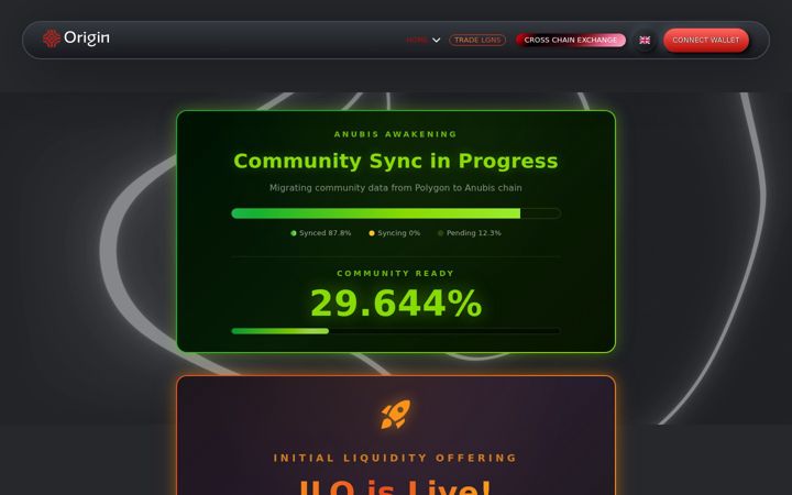 Screenshot of origindefi.io