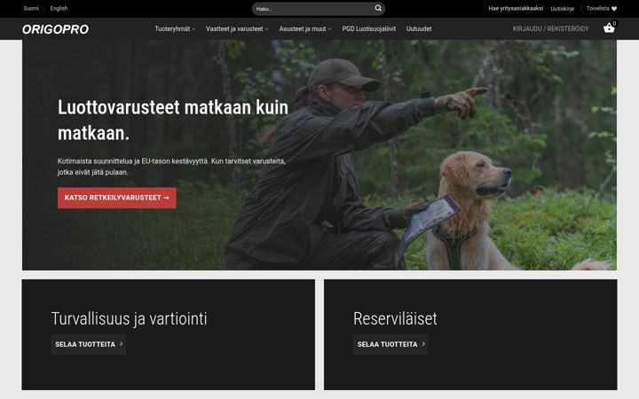 Screenshot of origopro.com