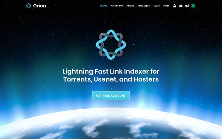 Screenshot of orionoid.com