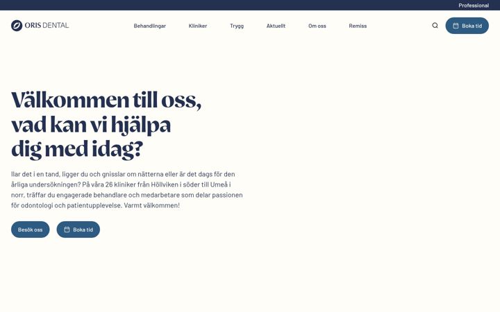 Screenshot of orisdental.se