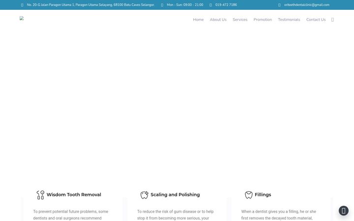 Screenshot of oriteethdentalclinic.com