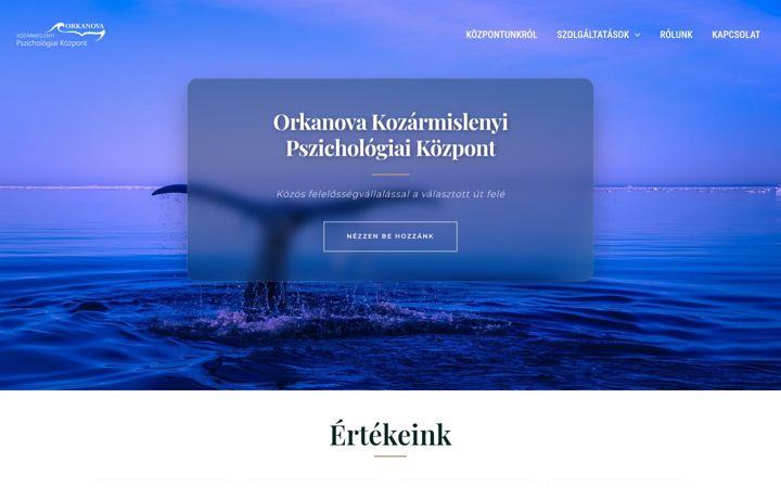 Skjámynd af orkanova.hu