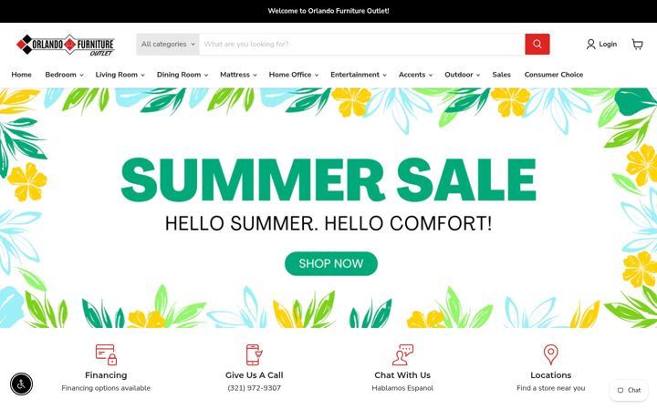 Screenshot of orlando-furnitureoutlet.com