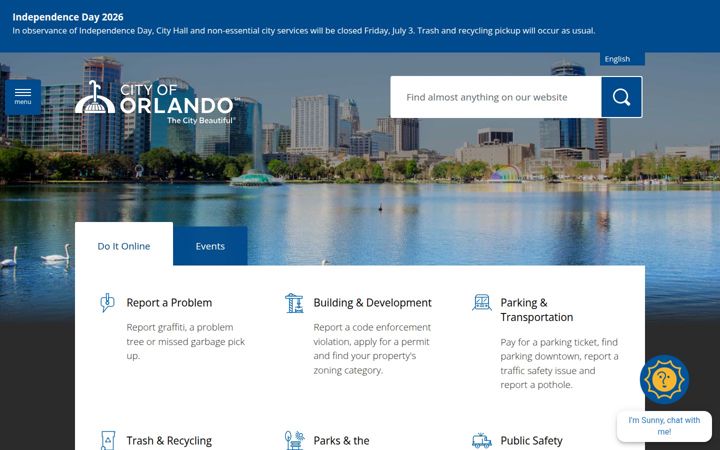 Screenshot of orlando.gov