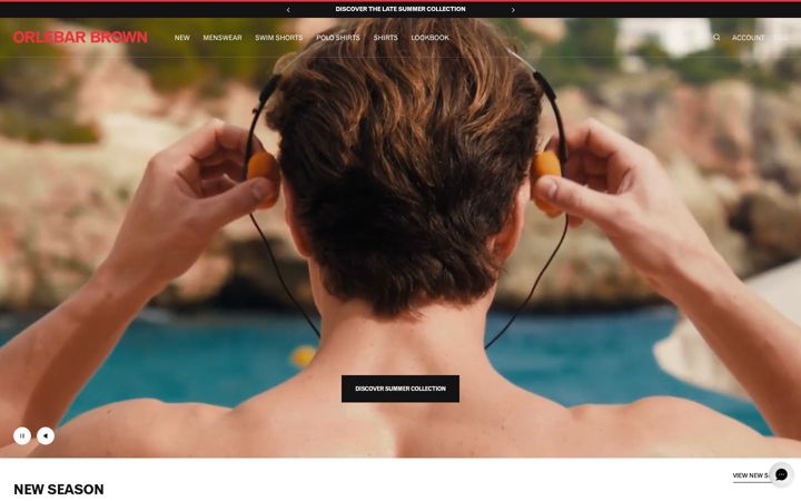 Screenshot of orlebarbrown.com