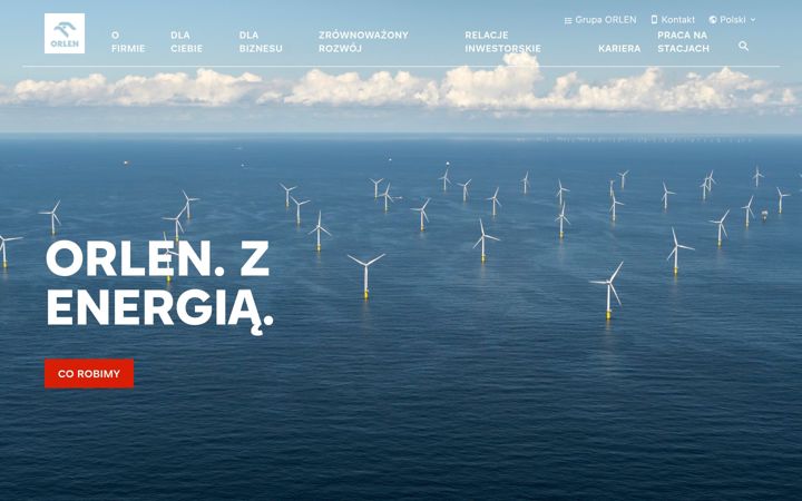 Ekrano kopija orlen.pl