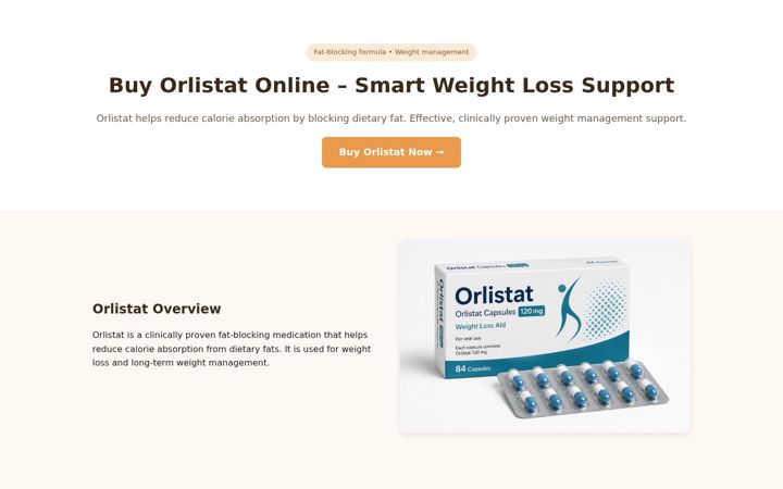 Skärmbild av orlistate.online