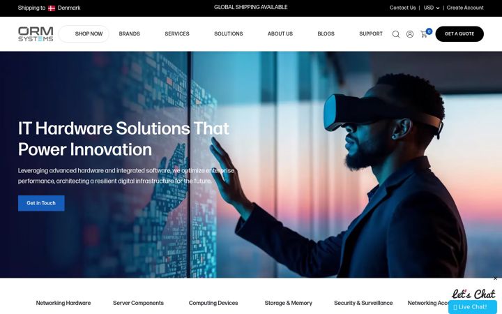 Screenshot of ormsystems.com