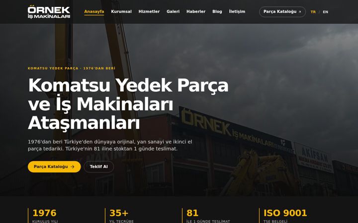 Screenshot of ornekismakinalari.com.tr