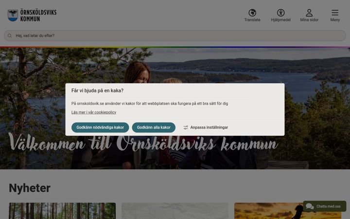 Screenshot of ornskoldsvik.se
