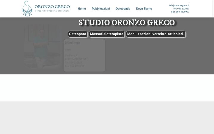 Ekraanipilt saidist oronzogreco.it