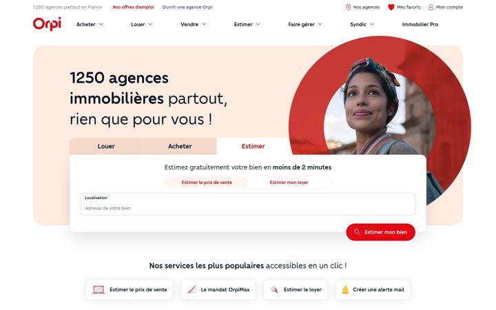 Capture d'écran de orpi.com