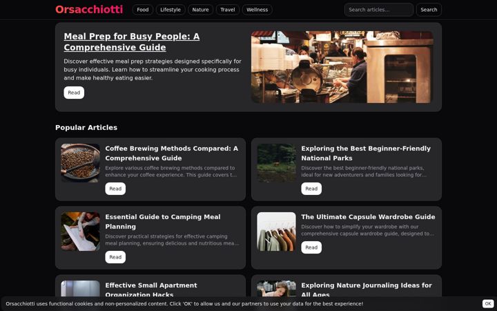 Screenshot ta' orsacchiotti.net