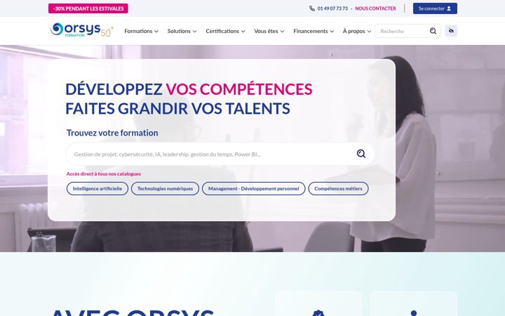 Screenshot of orsys.fr
