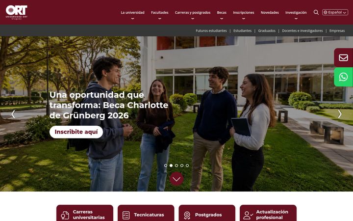 Screenshot of ort.edu.uy