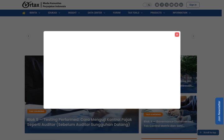 Skärmbild av ortax.org