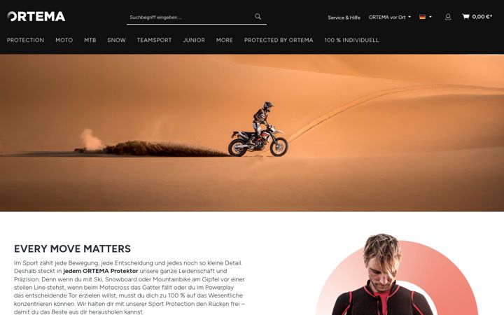 Snimka zaslona za ortema-shop.com