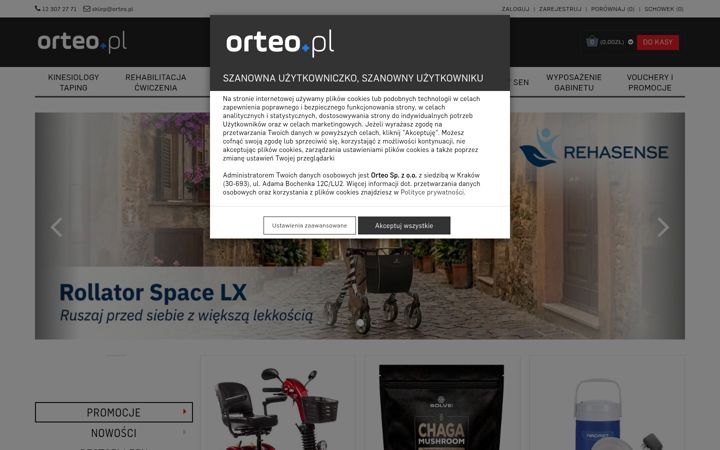 Screenshot of orteo.pl