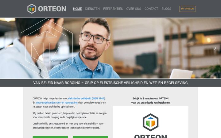 Screenshot of orteon.nl