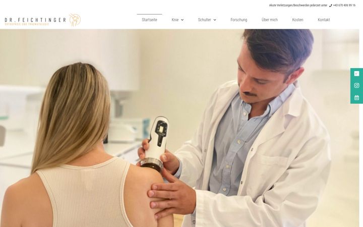 Kuvakaappaus sivustosta ortho-feichtinger.at
