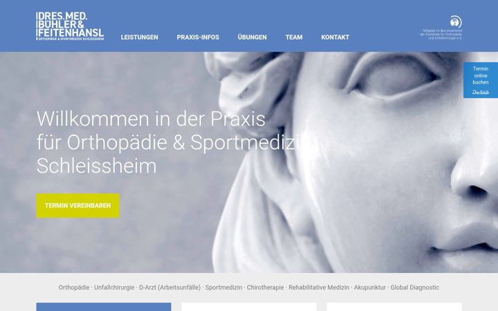 Screenshot of ortho-schleissheim.de