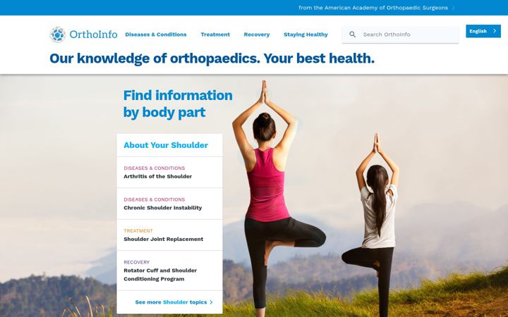 Snímek obrazovky orthoinfo.org