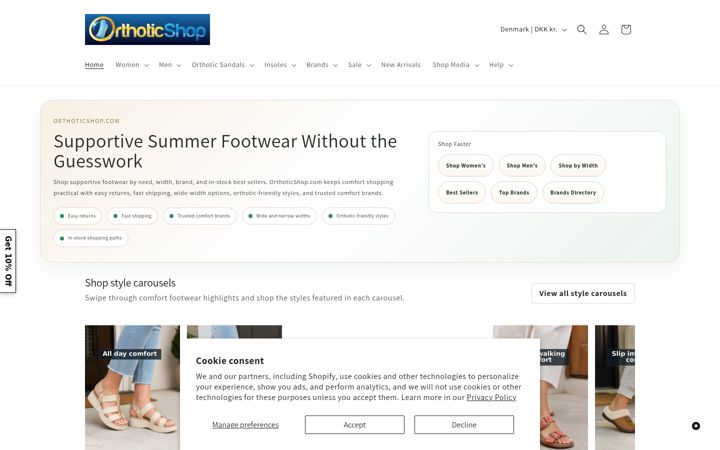 Screenshot of orthoticshop.com