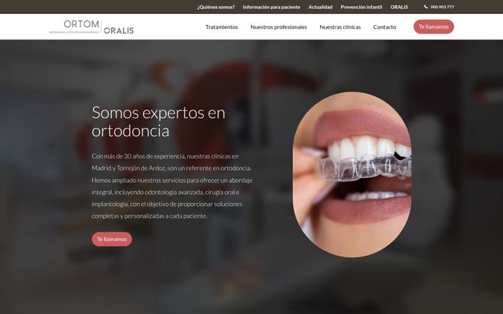 Screenshot ta' ortodonciamadrid.org